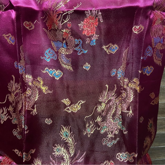 Traditional Cheongsam Dress High Slit Side Chinese New Year Party Cocktail Asian - Picture 4 of 14